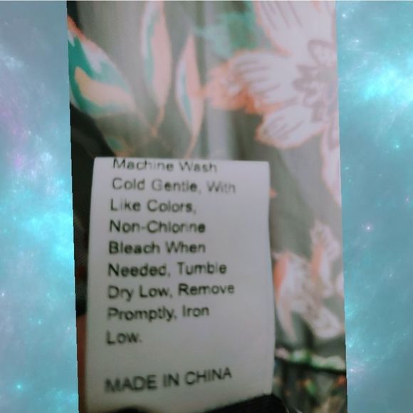 Floral Sheer Blouse - Black, Green, Orange - Picture 6 of 11